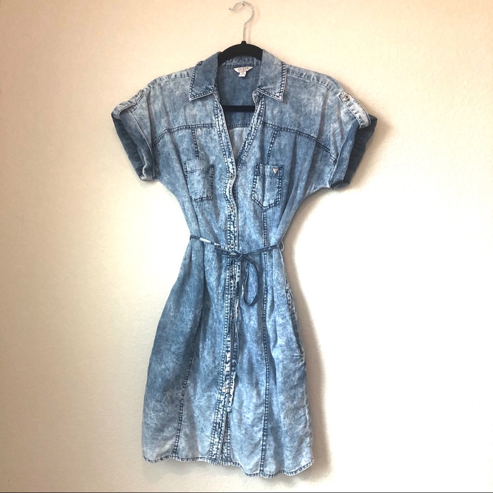 Guess Denim button-down dress